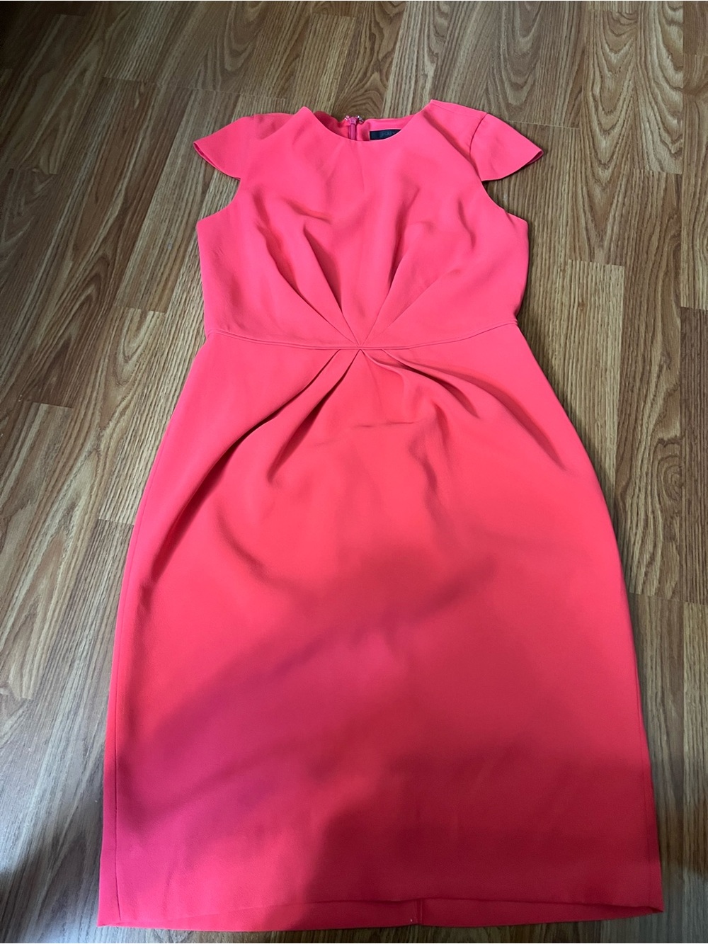J. Crew Coral-Pink Midi Sheath Dress